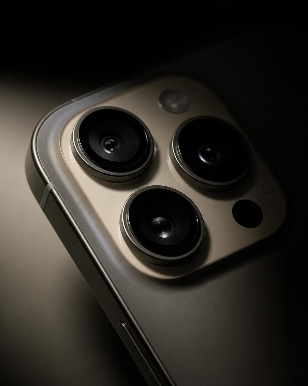 Macro detail of a premium smartphone camera module